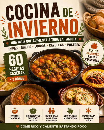 🍲 Cocina de Invierno — 60 Recetas Calientes para Toda la Familia