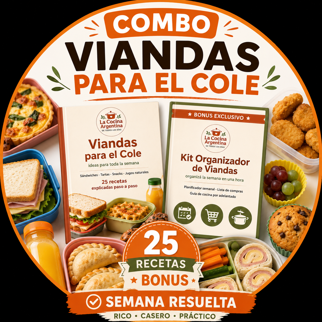 25 Viandas para el Cole + Organizador Semanal